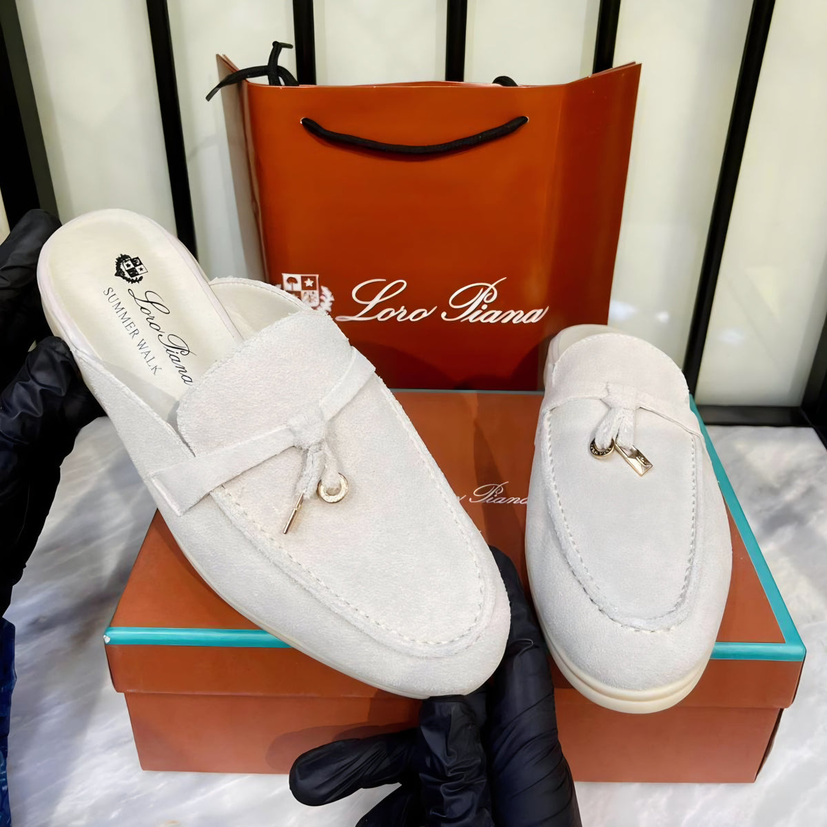 Loro Piana Charms Walk Babouche Loafer- Box Packing