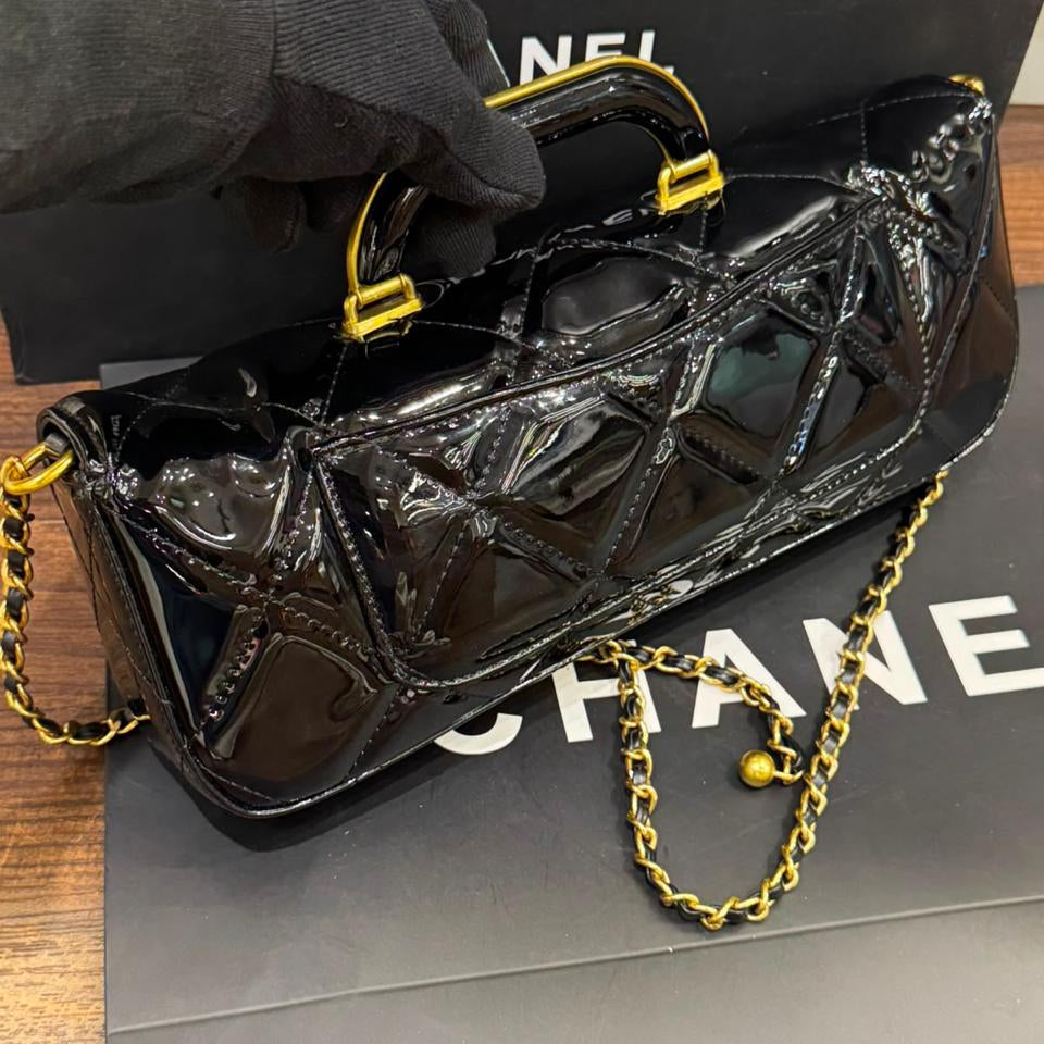 Chanel 2025 Large Patent Top Handle Bag- Box Packing