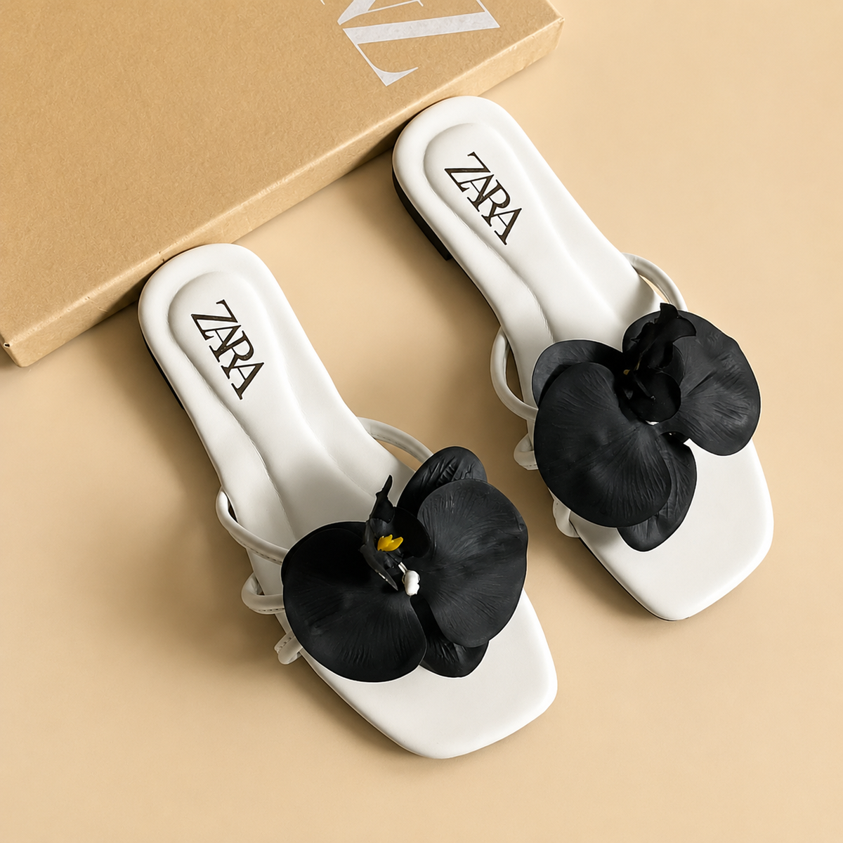 Zara Floral Flats- Box Packing