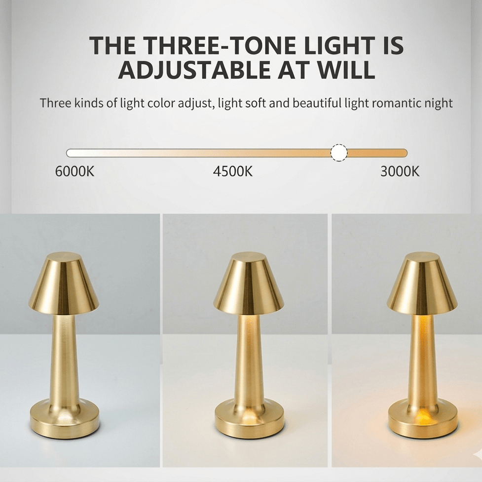SleekAura Touch Table Lamp – Modern Rechargeable Lamp