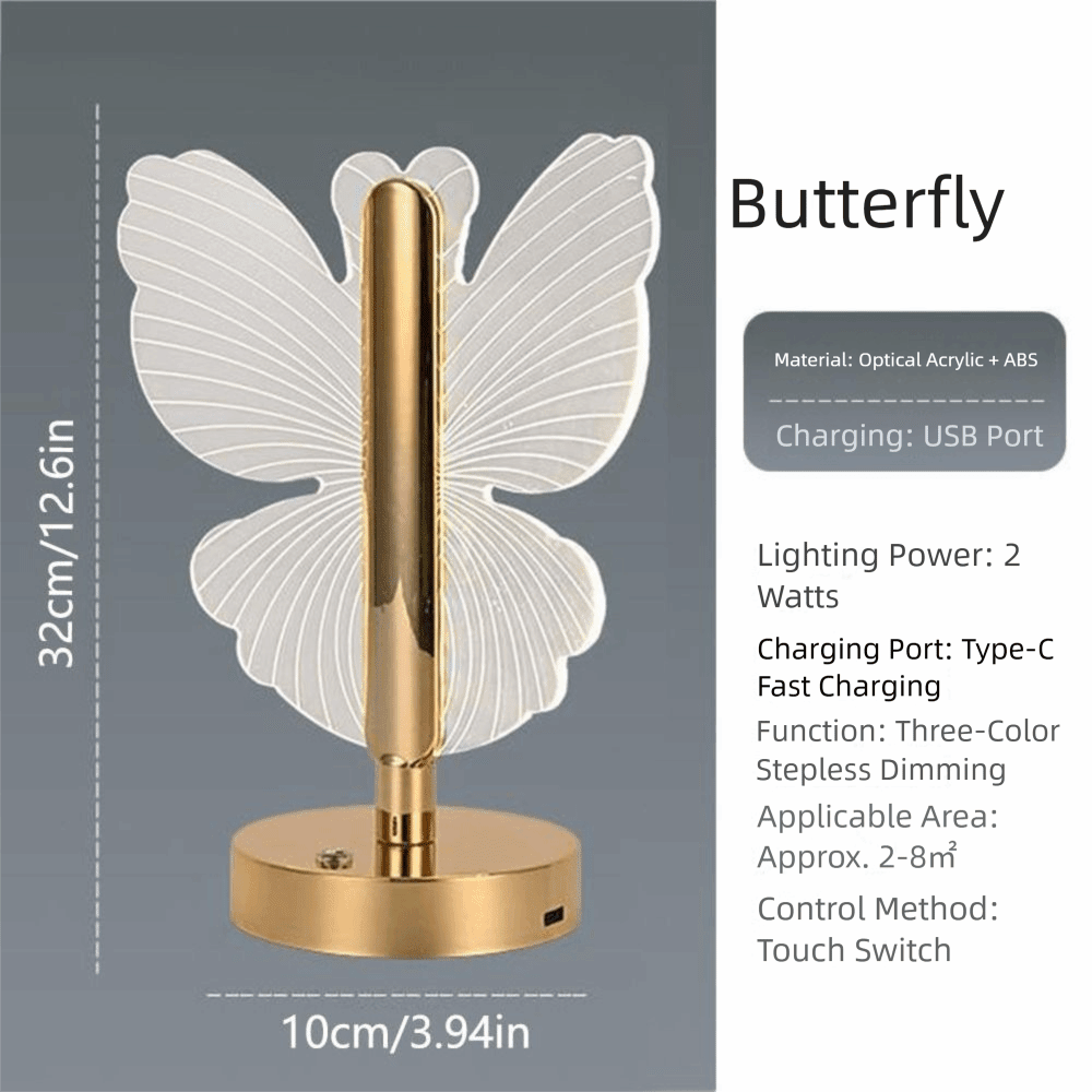 Touch Butterfly LED Table Lamp – Elegant Decorative Ambient Light