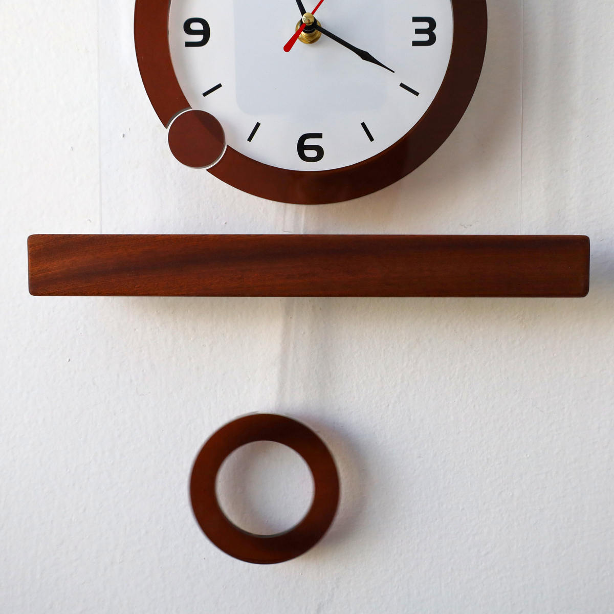 Wooden House Pendulum Wall Clock