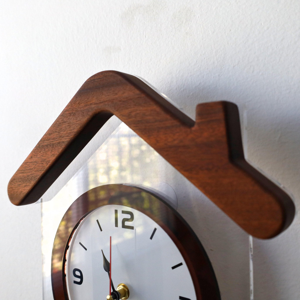 Wooden House Pendulum Wall Clock